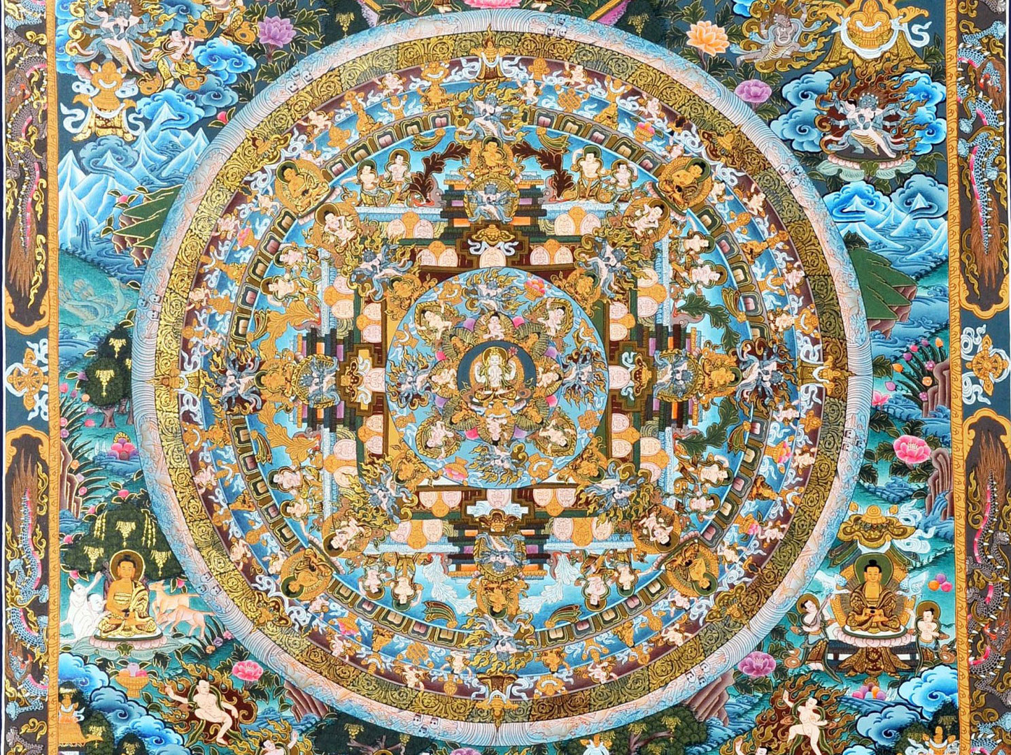 Divine Illumination - Chenrezig Mandala Thangka