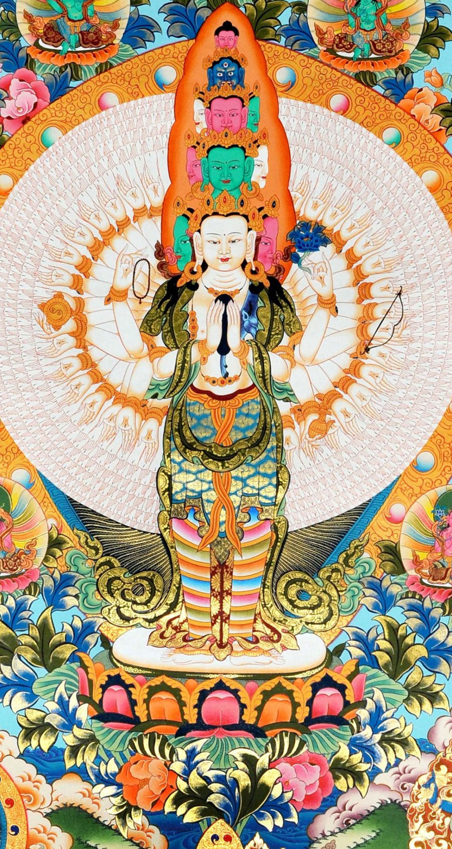 Divine Thousand-Armed Lokeshwor Thangka