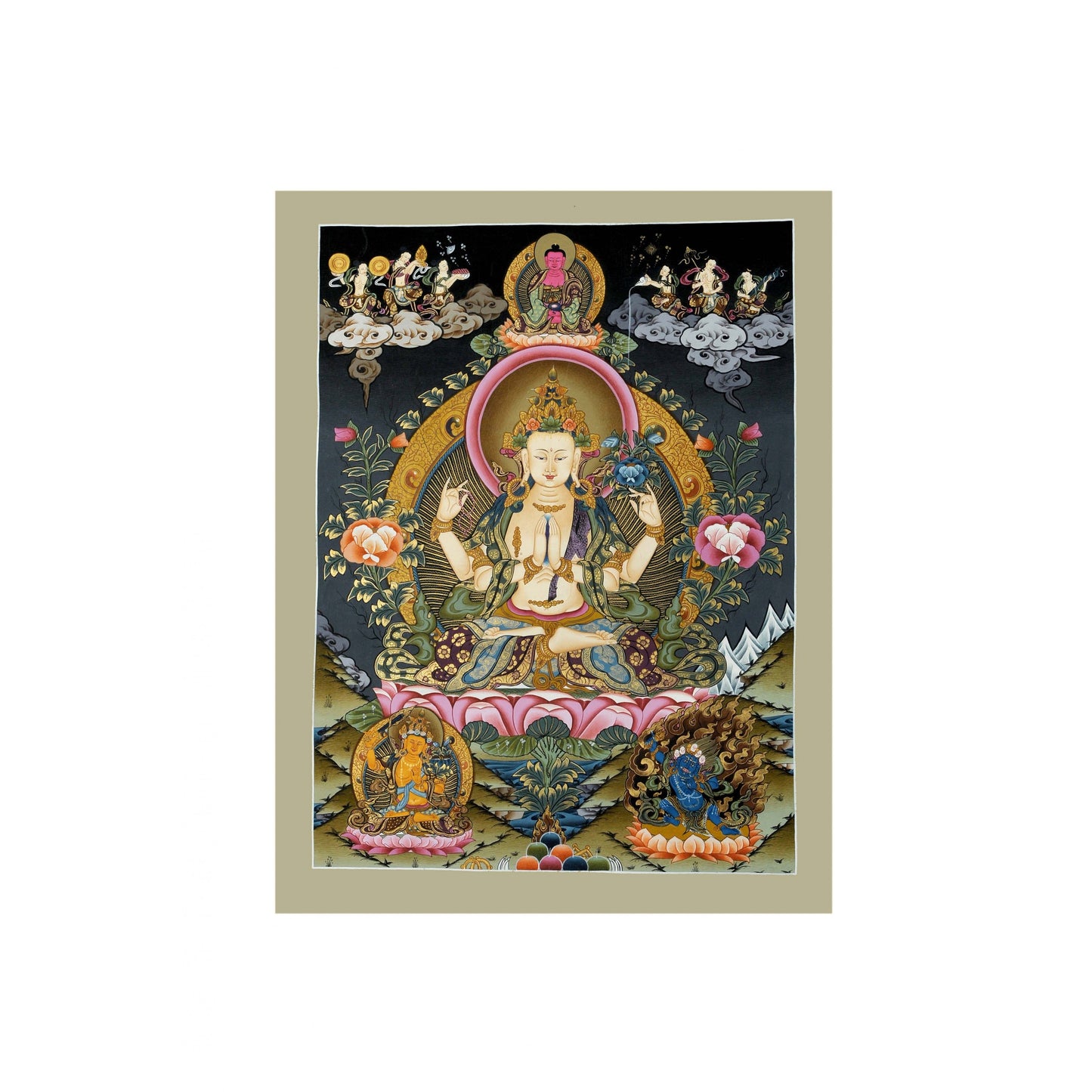 Chenrezig Small Size Thangka