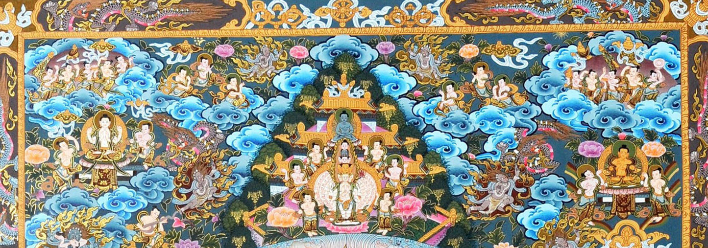 Divine Illumination - Chenrezig Mandala Thangka