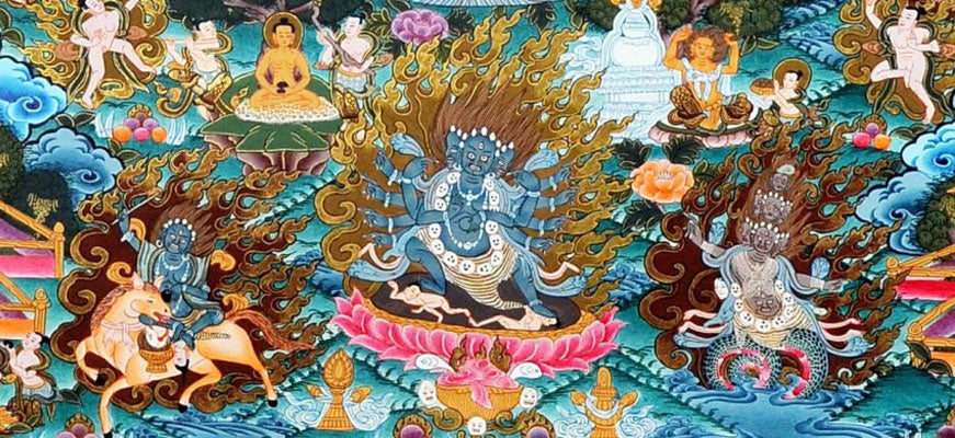 Divine Illumination - Chenrezig Mandala Thangka