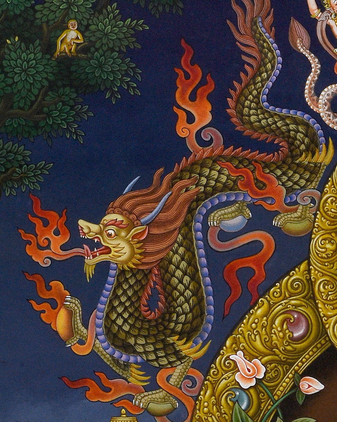 Divine Sattalochan Tara Thangka: Vigilant Guardian of Compassion