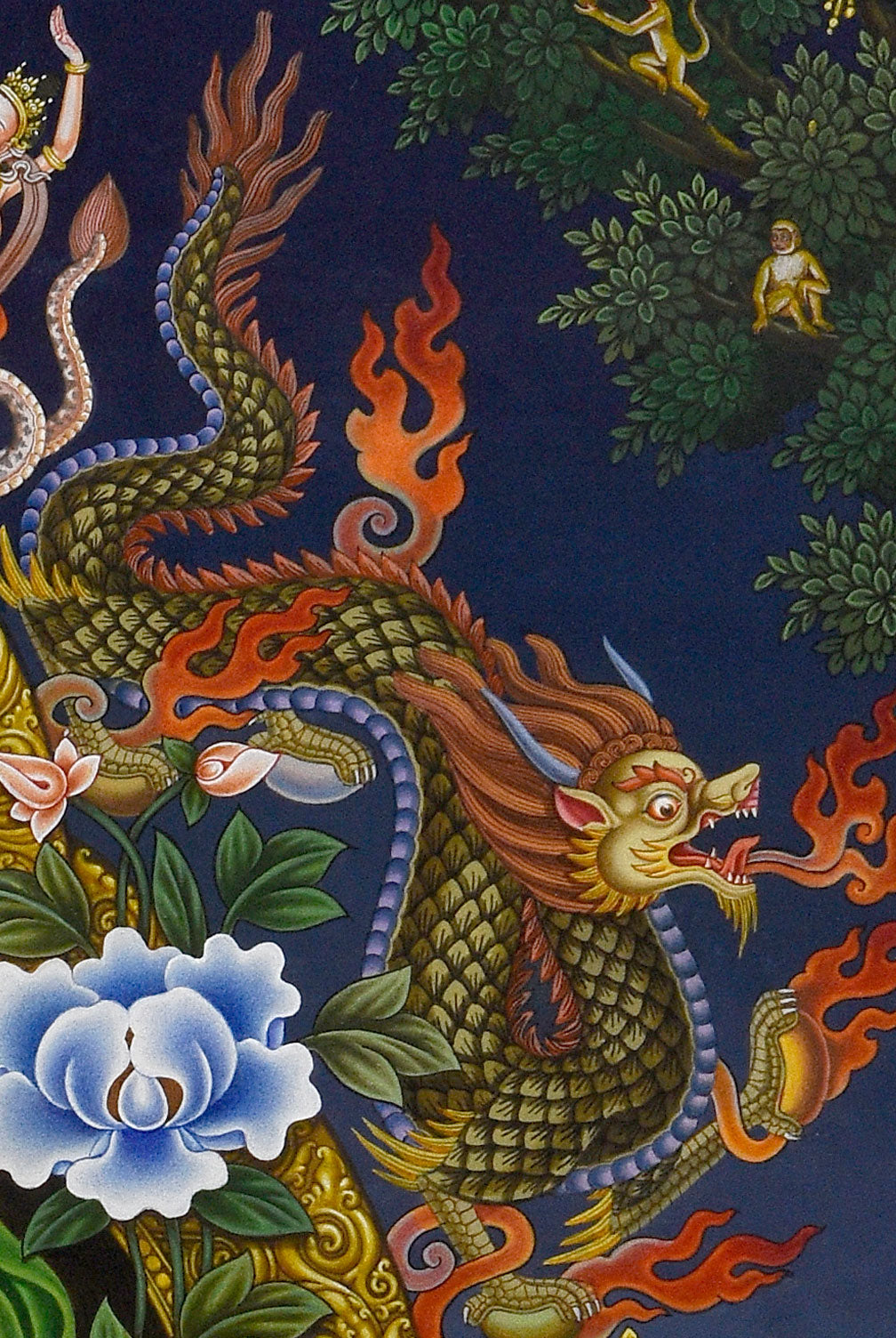 Divine Sattalochan Tara Thangka: Vigilant Guardian of Compassion