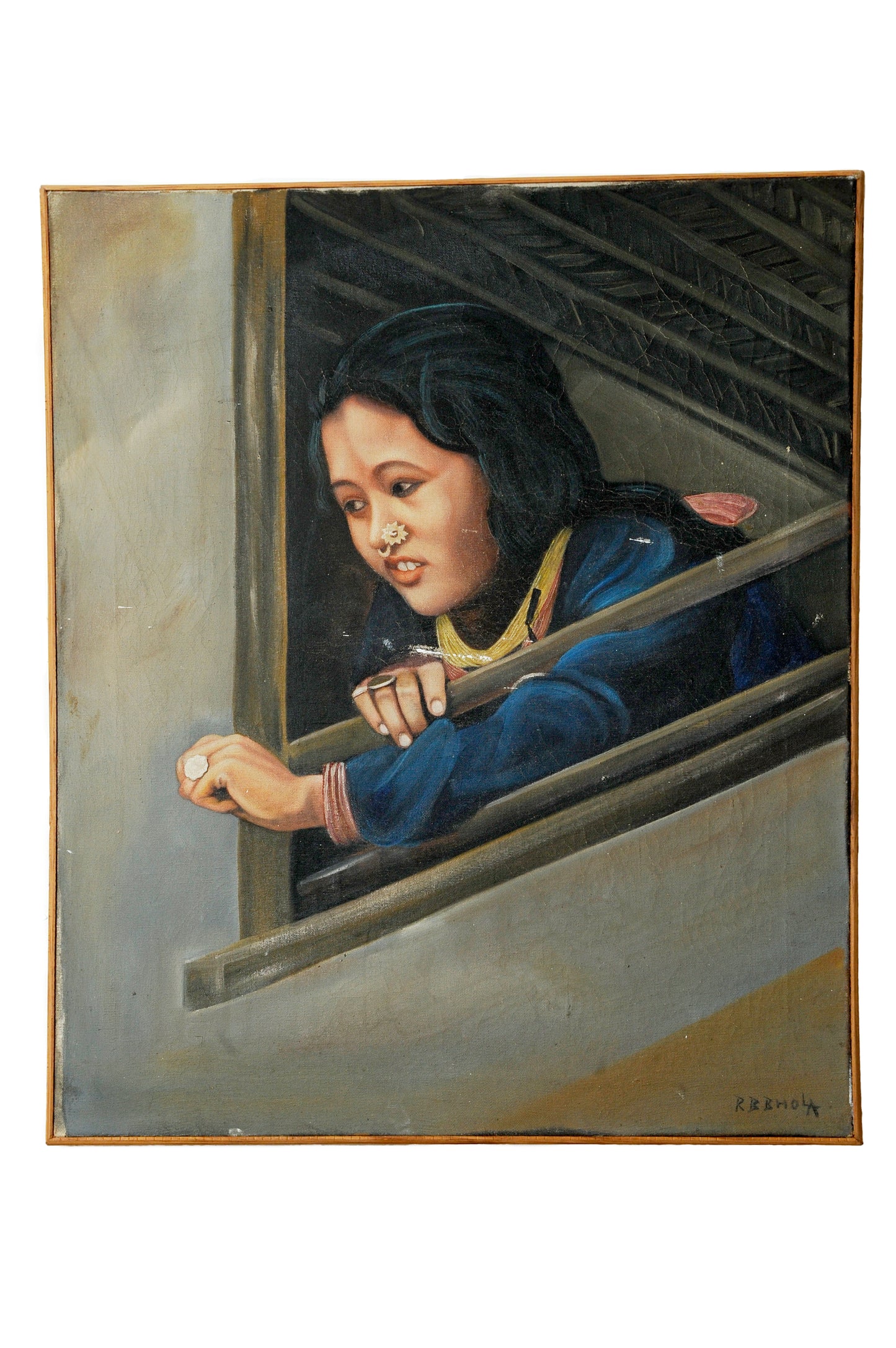 Sherpa Girl Peeking From Window