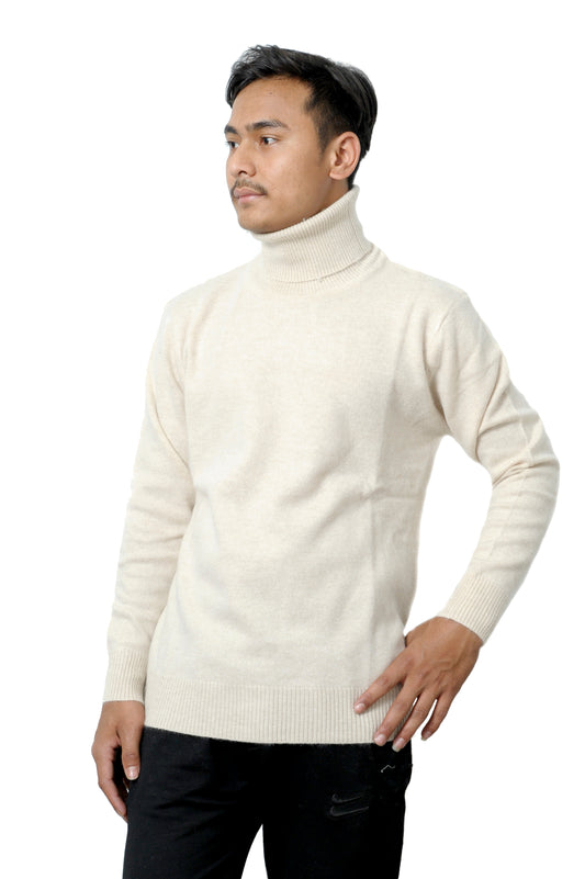 Luxurious High-Neck Pashmina Sweater for Men