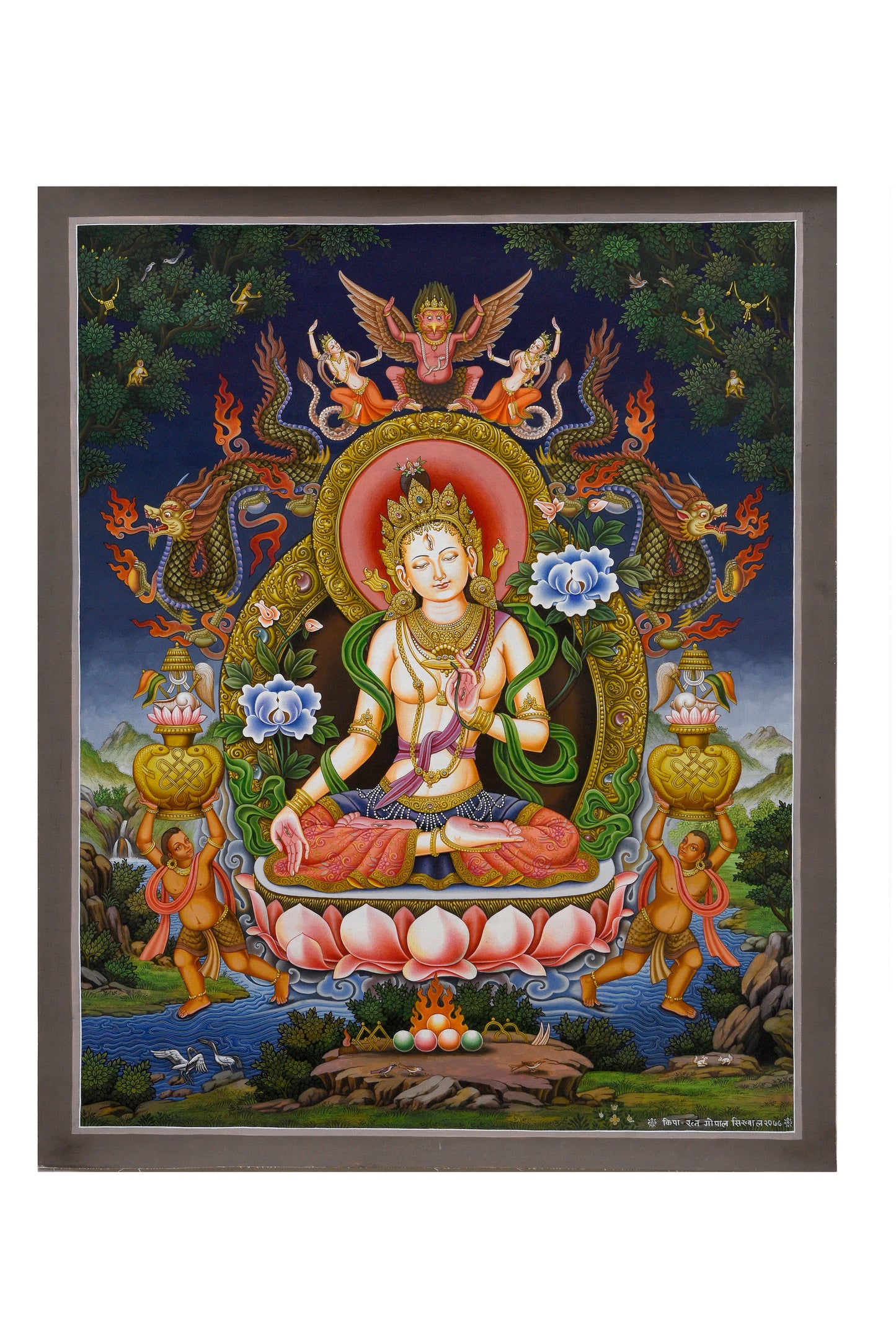 Divine Sattalochan Tara Thangka: Vigilant Guardian of Compassion