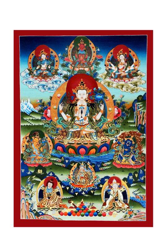 Sacred Enlightenment - Chenrezig Thangka