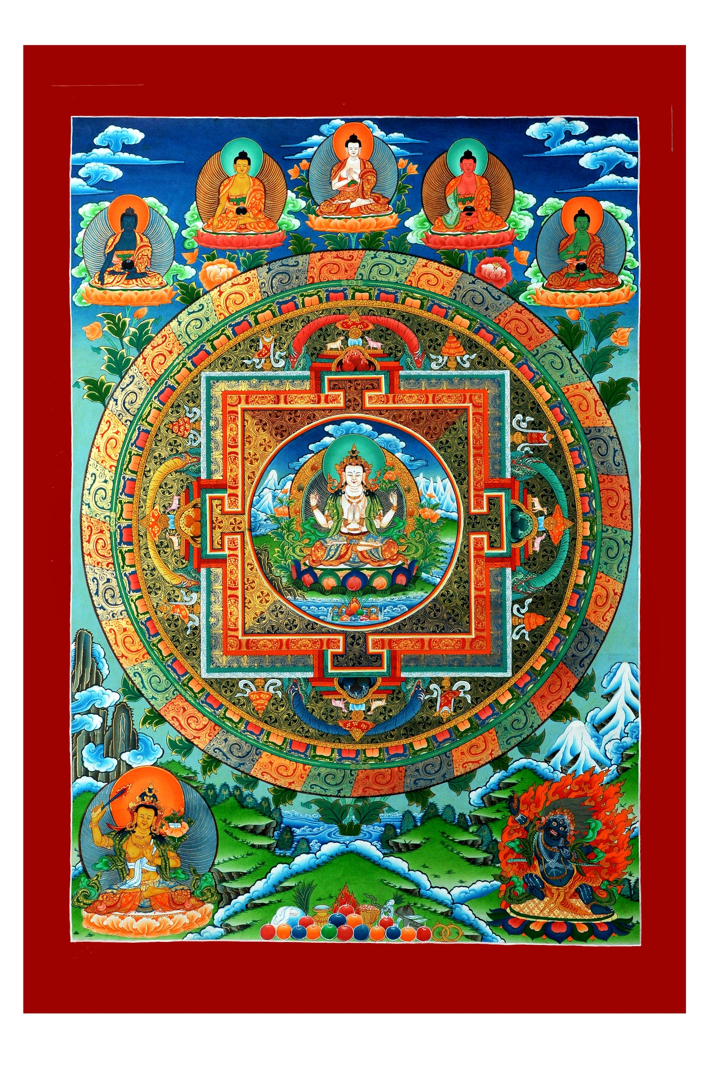 Sacred Chenrezig Mandala - Embrace Compassion and Peace