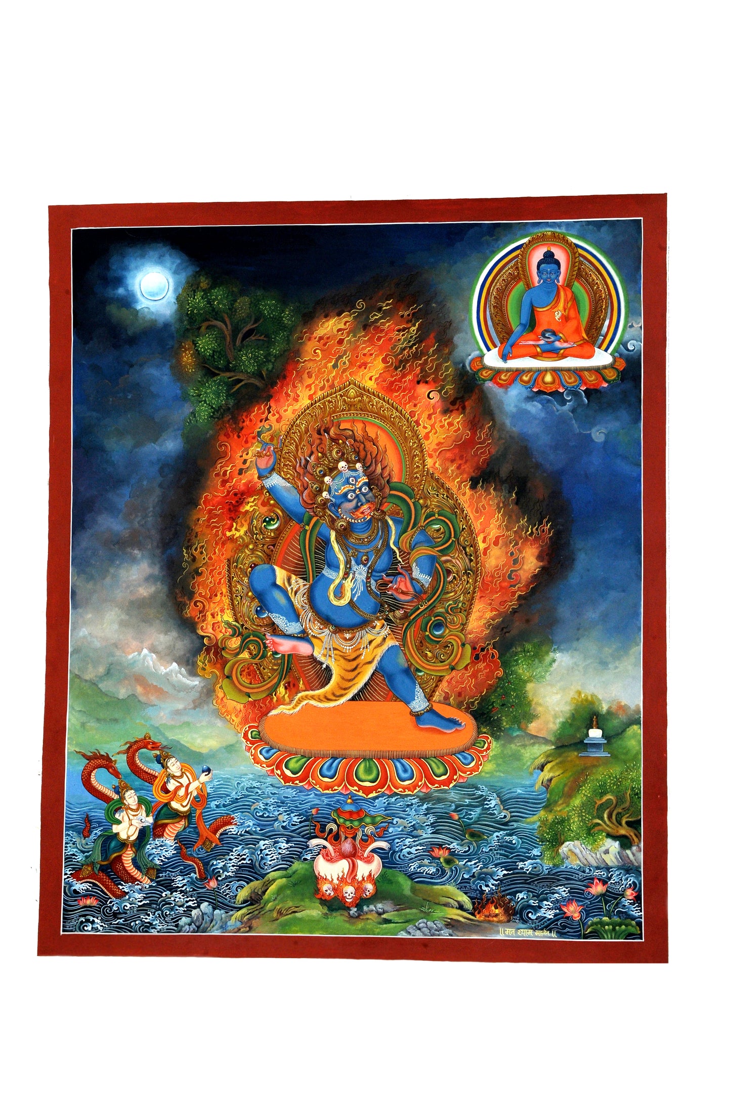 Harmony of Vajrapani and Sakhyamuni Buddha Thangka