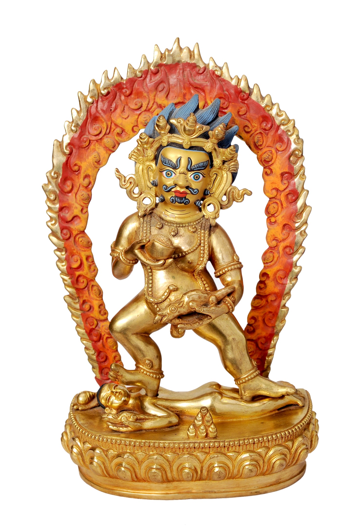 Standing Kuber Metal Craft Statue