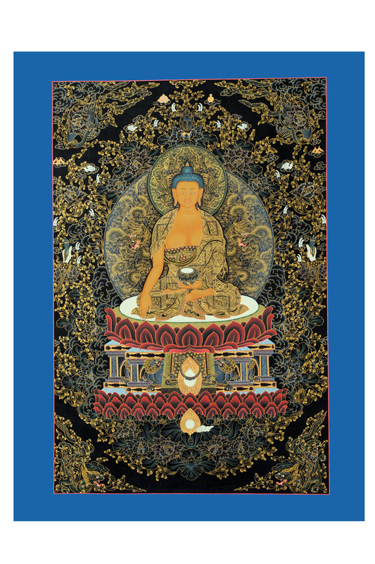 Radiant Gold Buddha Thangka