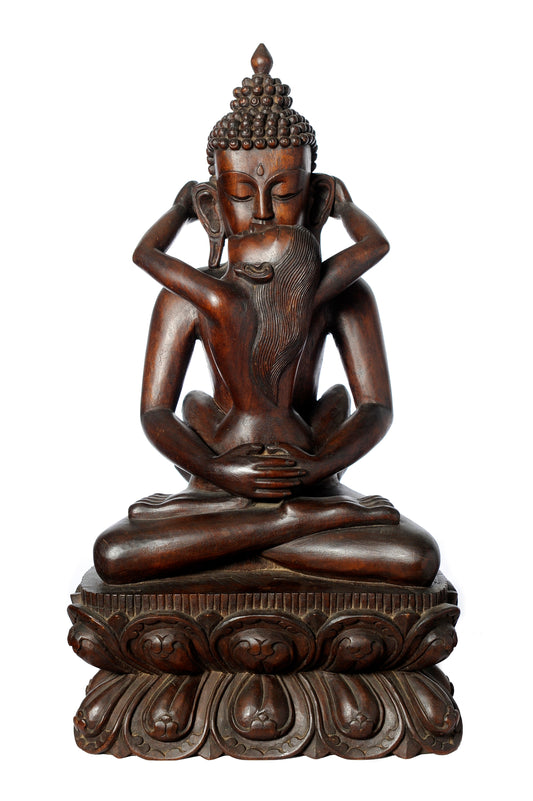 Buddha Shakti Wooden Statue | Captivating Spiritual Artistry