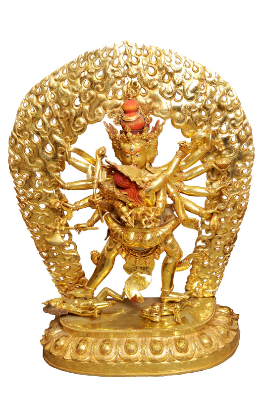 Cakrasamvara Metal Craft Statue