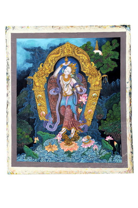 Radiant Newari Laxmi Thangka - Manifesting Prosperity