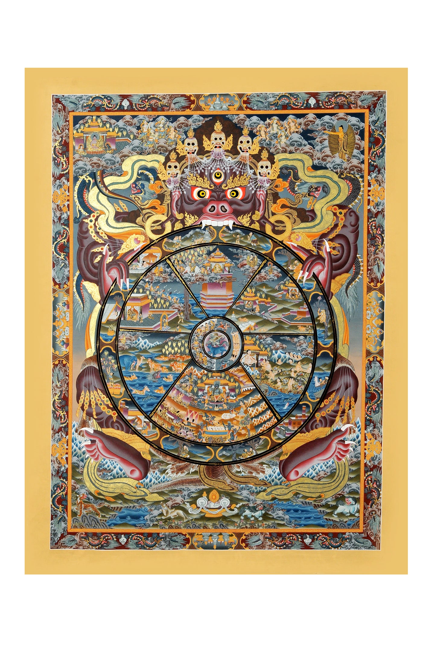 Eternal Harmony Wheel Of Life Thangka