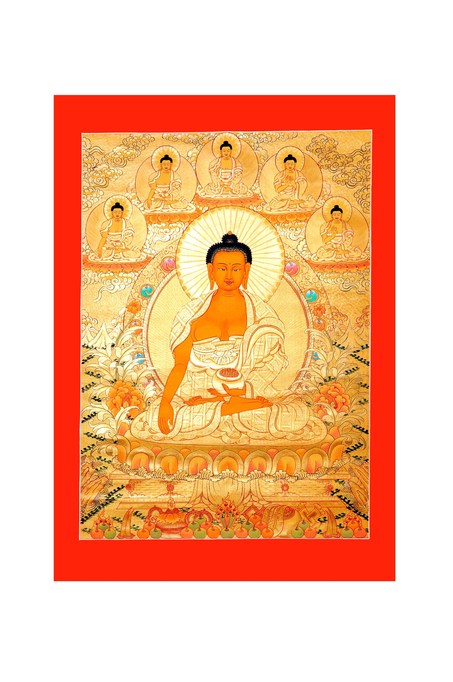 Golden Shakyamuni Buddha Thangka