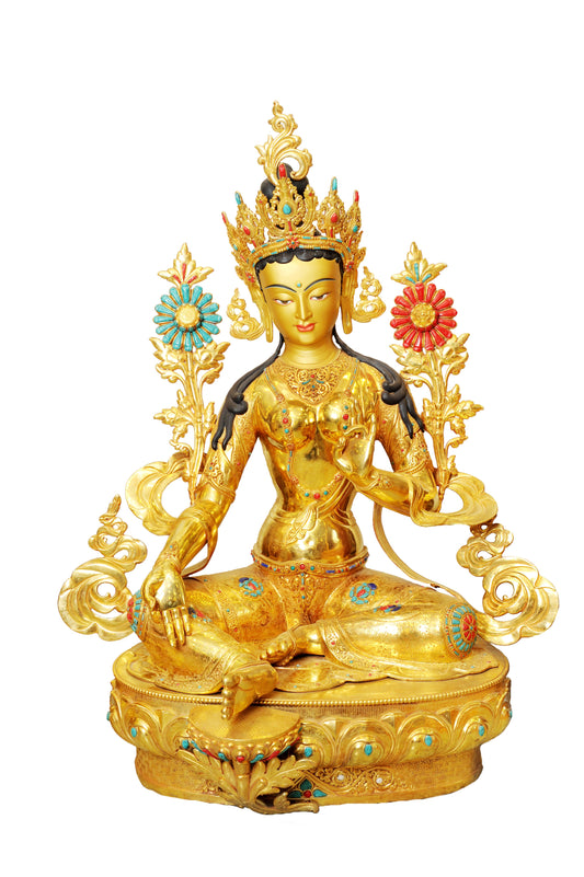 Green Tara Metal Craft Statue