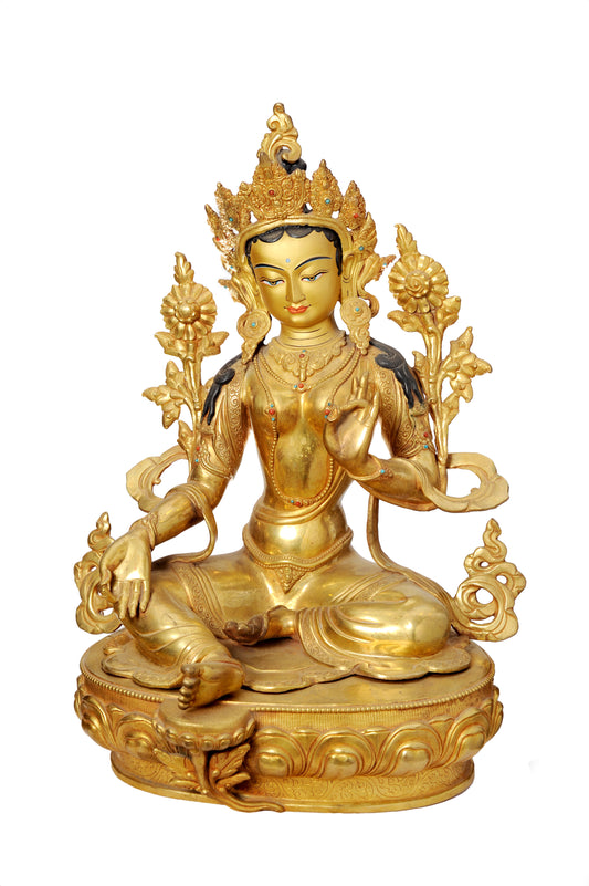 Green Tara Metal Craft Statue