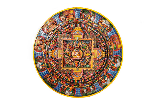 Colorful Mandala Wooden Art | Vibrant Spiritual Expression