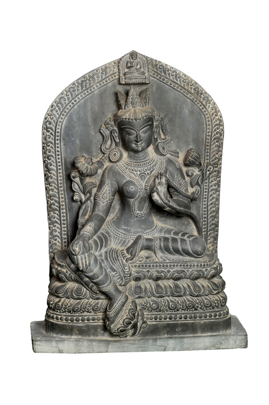 Green Tara Stone Sculpture