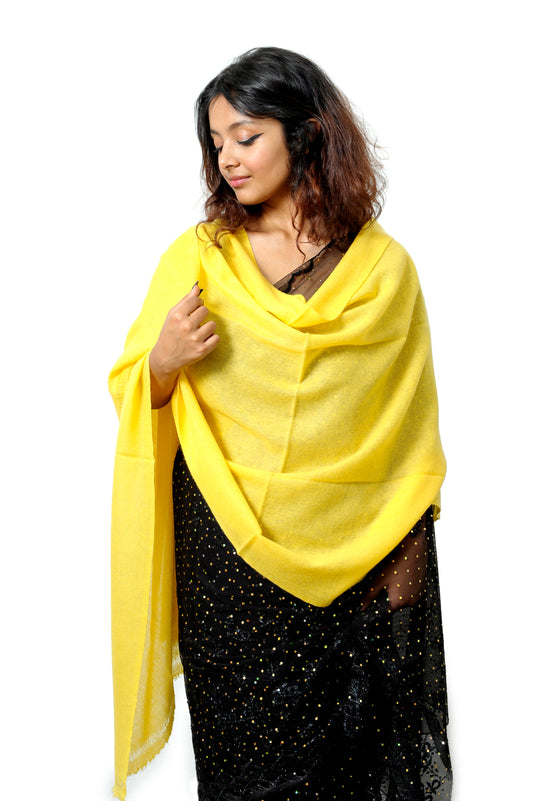 100% Pashmina Shawl - 28"x80" | Crafted in Nepal (Single Ply)