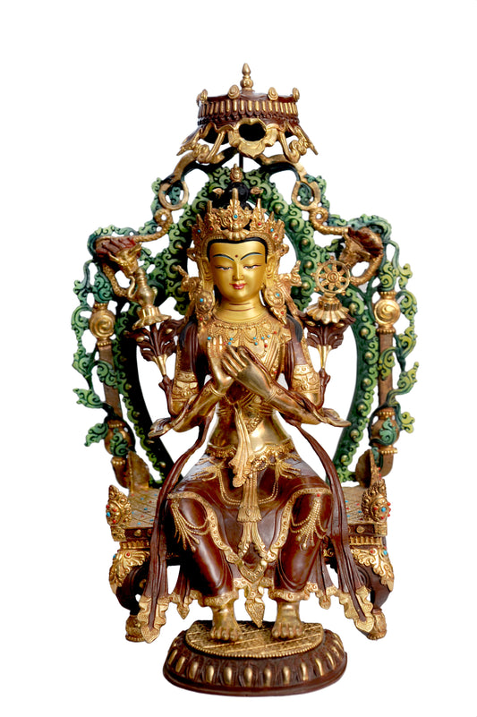 Maitreya Bodhisattva Metal Craft Statue