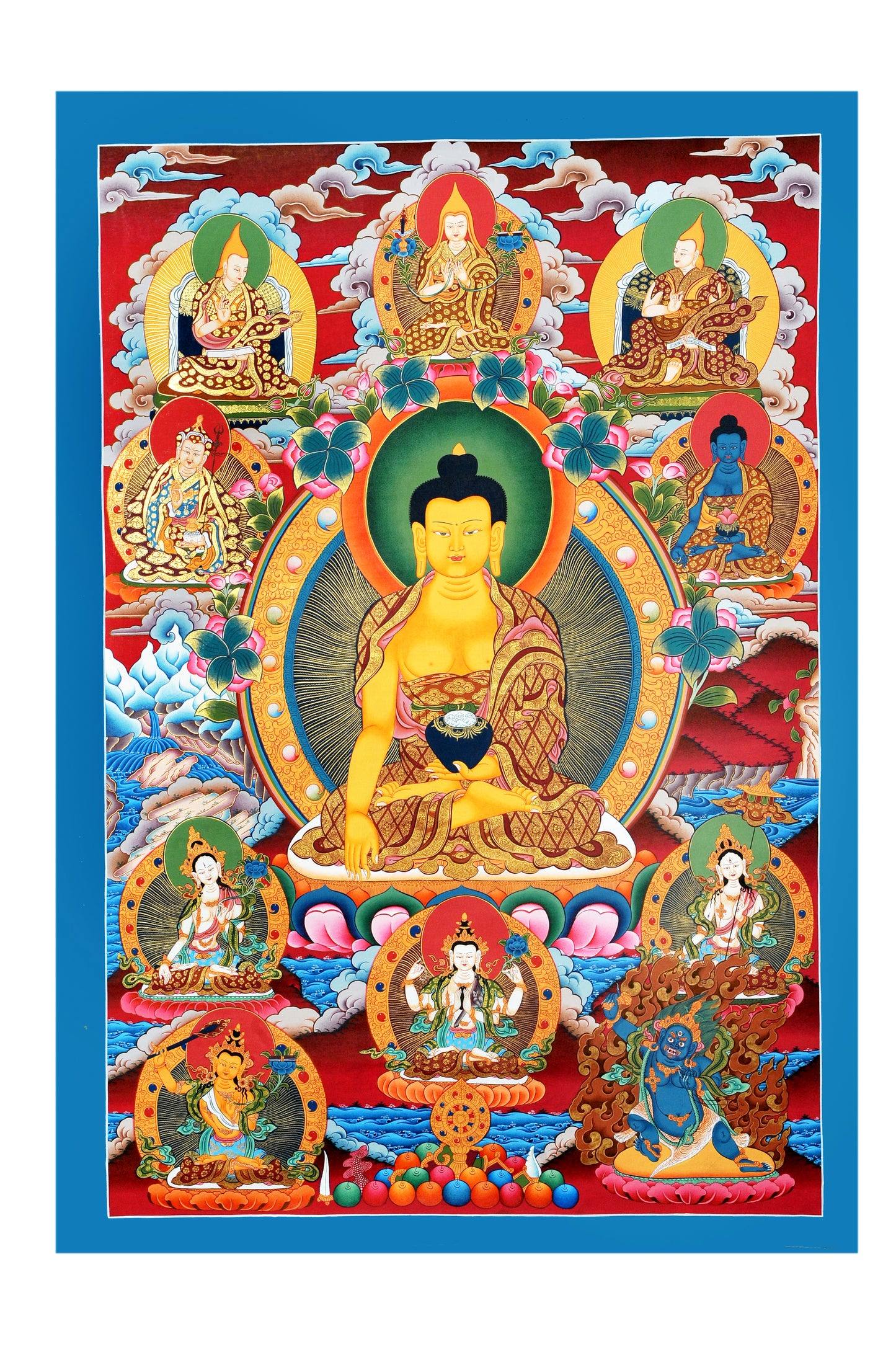 Serene Shakyamuni Buddha Thangka