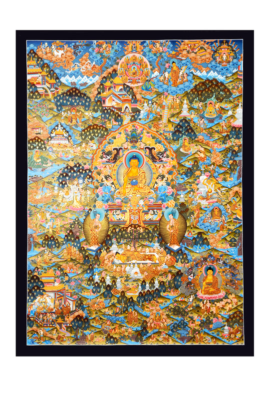 Life of Buddha Thangka